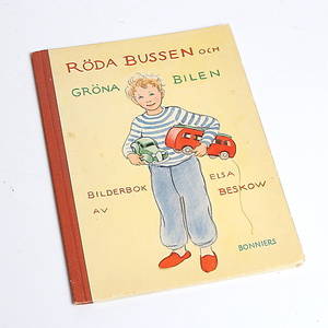 ELSA BESKOW. Röda bussen och gröna bilen. 1952.