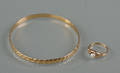 Evald Nielsen armring og ring 14 kt. guld 2