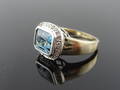 LONDON BLUE Topaz diamond ring 3,74cts.