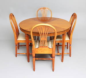 MATSALSGRUPP, 5 delar, Axmodell gustaviansk stil, 1900-tal.