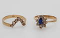 RINGAR, 2 st, 18k guld, vikt ca 4,8 gr.