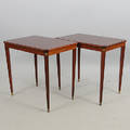 LAMPBORD, 1 par, mahogny, gustaviansk stil, 1900-tal.