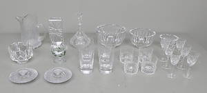 GLASFÖREMÅL, 24 delar, Skruf, Iittala med mera.