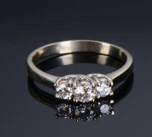 Brillantring af 14 kt. Guld, 0.49 ct.