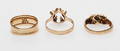 RINGAR, 3 st, 18k guld, vikt ca 8 gr.