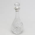 KARAFF med propp, glas och sterlingsilver, England.