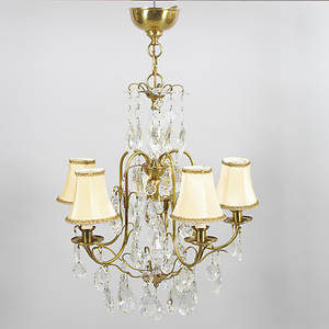 LJUSKRONA, 5-armad, rokokostil, 1900-tal.