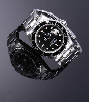 Rolex Submariner. Herreur i stål med sort skive - cert. 1984 Denne vare er sat til omsalg under nyt varenummer 4356750