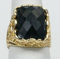 RING, svart sten.