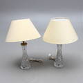 BORDSLAMPOR 1 par, glas, Carl Fagerlund, Orrefors.