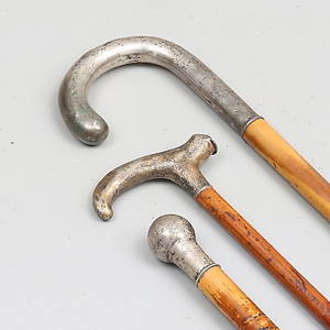 KÄPPAR, 3 st, med silverkryckor samt sliverknopp.