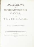 Afhandling om Strömsholms Canal 1797