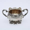 SOCKERSKÅL, silver, England, 1800-tal.