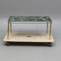 SOFFBORD, stenskiva med metallunderrede, 1900-talets andra hälft.