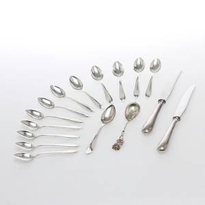 PARTI SILVER, skedar och knivar, 1900-tal.