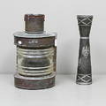 LANTERNA och VAS, metall, 1900-tal.