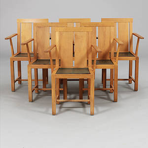 KARMSTOLAR, 6 st, Åke Axelsson för Galleri Stolen.