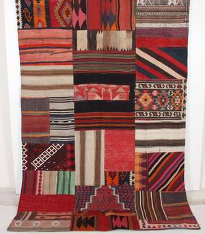 Persisk Patchwork kelim, 258x177 cm.