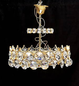 TAKLAMPA, 1900-tal, total höjd ca. 43 cm.