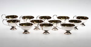 PUNSCHMUGGAR, 12 st, silver, KEC, Göteborg, 1970.