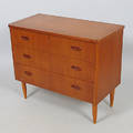 BYRÅ, 3-lådig, teak, 195060-tal.