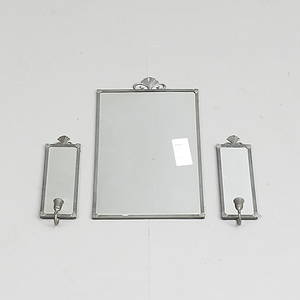 SPEGEL samt LAMPETTER, tenn, 1900-talets första hälft.