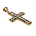 HÄNGE, kors, 18K rödguld med diamanter, totalt ca 3,0 ct. Vikt 14,0 g.