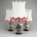 BORDLAMPOR, 3 st, porslin, 192000-tal.