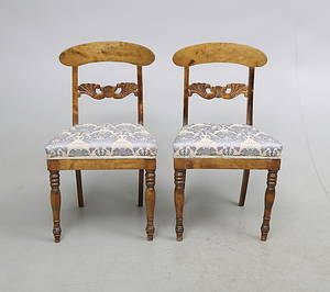 STOLAR, ett par, senempire, 1800-talets mitt.