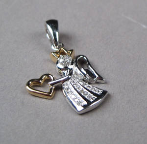 Diamantvedhæng. Ca. 0.25 ct
