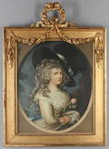 RAM, gustaviansk stil, med färgtryck, 1900-tal.