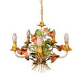 DECKENLAMPE 5-flammig, wohl 196070er Jahre.