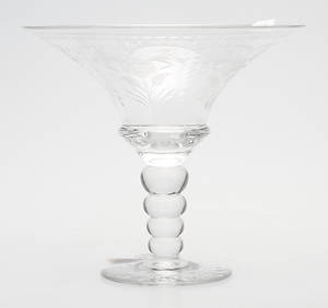 SKÅL på fot, glas, 1900-talets första hälft.