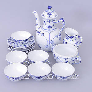 MOCKASERVIS, Musselmalet, Royal Copenhagen.