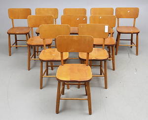 STOLAR, 11 st, Firma Ödeshög Möbelfabrik, omkring 1900-talets mitt.
