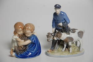 FIGURINER, 2 st porslin,  Royal Copenhagen.