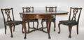 BORD, 4 st stolar  Chippendale-stil, 1900-talets första hälft.