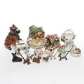 PARTI DIVERSE PORSLIN OCH METALL, Hundar, 18001900-tal.