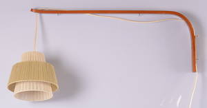 VÄGGLAMPA, teak, 195060-tal.