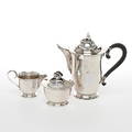 KAFFESERVIS 3 delar, silver, Bransch, Stockholm 1947.