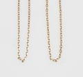 HALSKEDJOR, 2 st, 18k guld, vikt ca 16 cm.