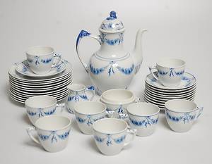 KAFFESERVIS, 34 delar, Empire , Bing Gröndahl.