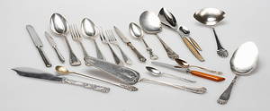 BESTICK bland annat nysilver, 1900-tal.
