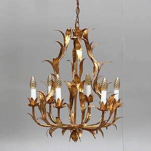 TAKLAMPA, med 6 st ljuspunkter, 192000-tal.