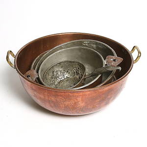 PARTI KOPPARFÖREMÅL, 6 delar. 181900-tal.