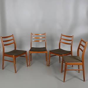 STOLAR i bonat trä, 4 st, 1900-tal.