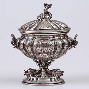 LOCKSKÅL, Silver, troligen 1800-talets andra hälft.