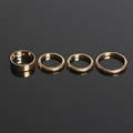 RINGAR, 4 st, 18k guld, 1900-tal. Vikt 15 gram.