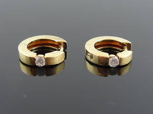 EARRINGS, 15mm 18k gold.