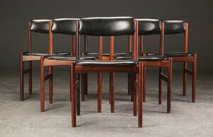 Jørgen Bækmark. Seks stole for FDB, palisander